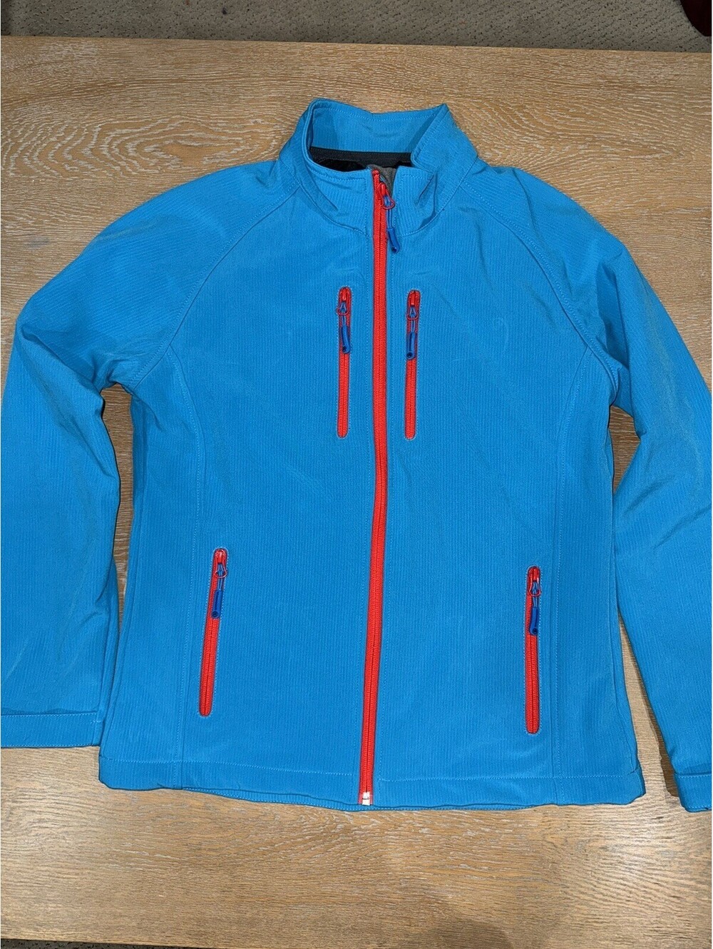 STORMTECH HSL-2 MEN’S ELLIPSE SOFTSHELL Sz M Blue Red Water Repellent